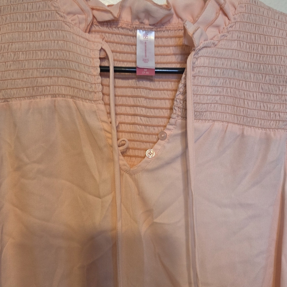 No Boundaries Blush Smocked Blouse